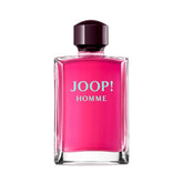 Joop Homme perfume for men 200ml bottle with vibrant pink liquid and dark cap